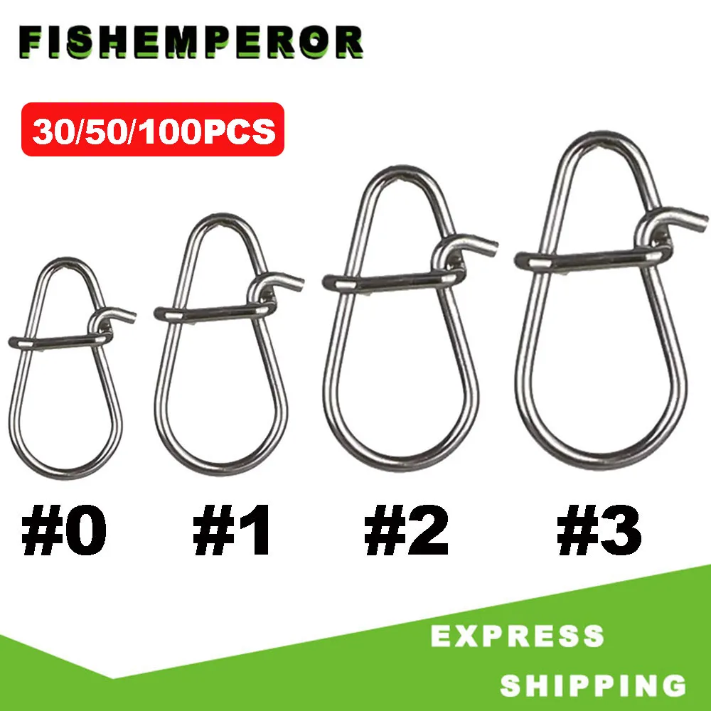 30 or 50 or 100 pcs Stainless Steel Fishing Snaps Fast lock Clips Safety Connector Accessories Tackle For Lures Hooks Clips
30 or 50 or 100 pcs Stainless Steel Fishing Snaps Fast lock Clips Safety Connector Accessories Tackle For Lures Hooks Clips