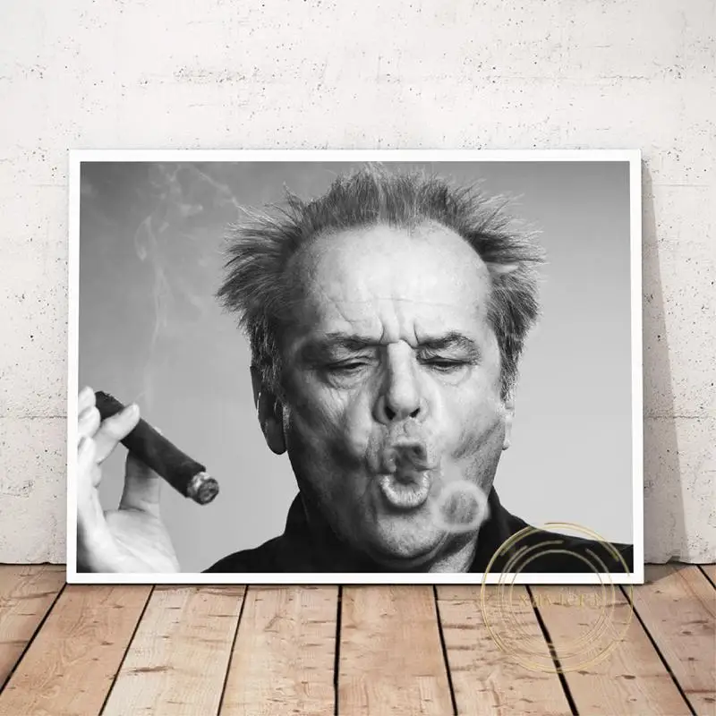 Jack Nicholson Cigar Wall Art Posters and Prints Nordic Modern Portraits Black and White Canvas Painting Home Decor Living Room
Jack Nicholson Cigar Wall Art Posters and Prints Nordic Modern Portraits Black and White Canvas Painting Home Decor Living Room
