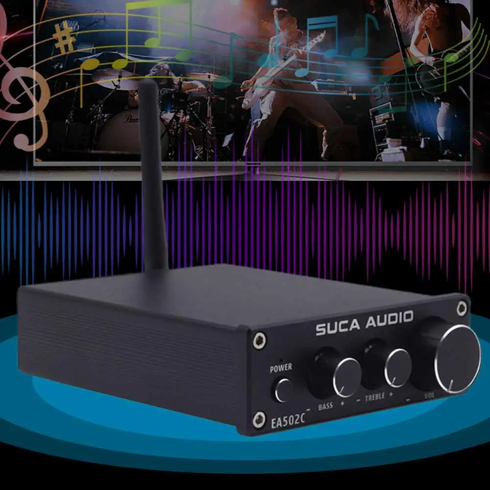 Bluetooth 4.2 Stereo Audio Amplifier Receiver Mini Hi-Fi Integrated Amp for Home Speakers 50W x 2
Bluetooth 4.2 Stereo Audio Amplifier Receiver Mini Hi-Fi Integrated Amp for Home Speakers 50W x 2