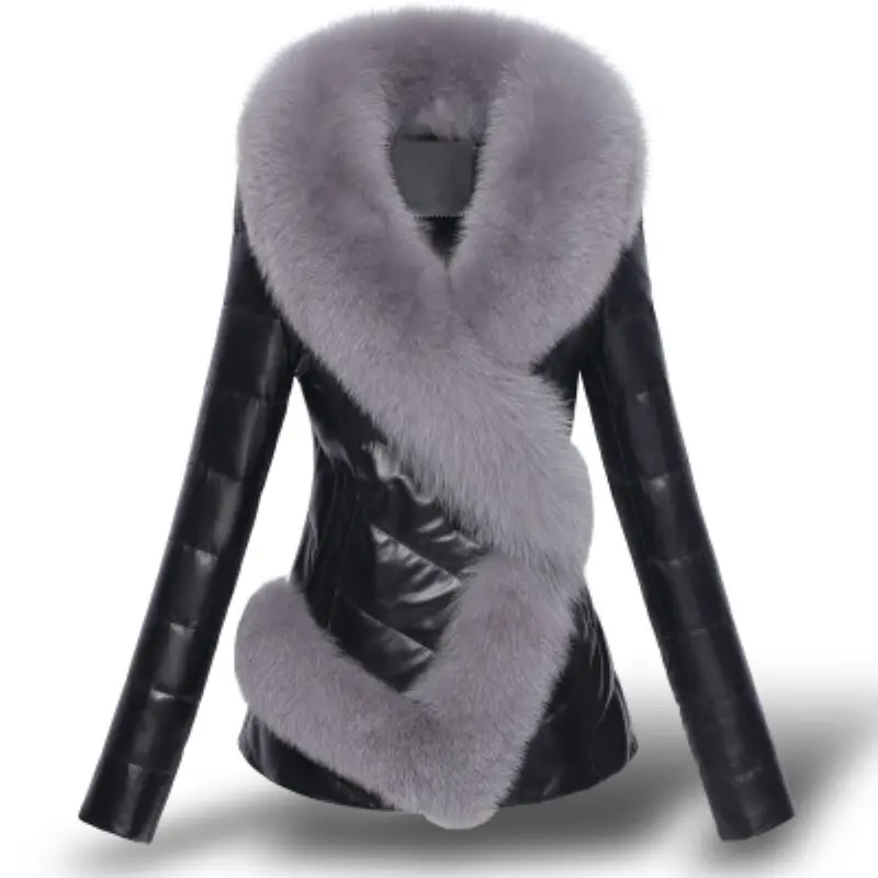 Leather Jacket Fur Coat Winter Luxury Black Grey Warm Thick Winter Coat Slim Fit
Leather Jacket Fur Coat Winter Luxury Black Grey Warm Thick Winter Coat Slim Fit