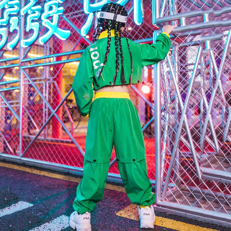 New Girls Hip Hop Costumes Green Jazz Dancing Festival Clothing Street Dance Clothes Kids Modern Stage Show Wear Children DN4373 
New Girls Hip Hop Costumes Green Jazz Dancing Festival Clothing Street Dance Clothes Kids Modern Stage Show Wear Children DN4373