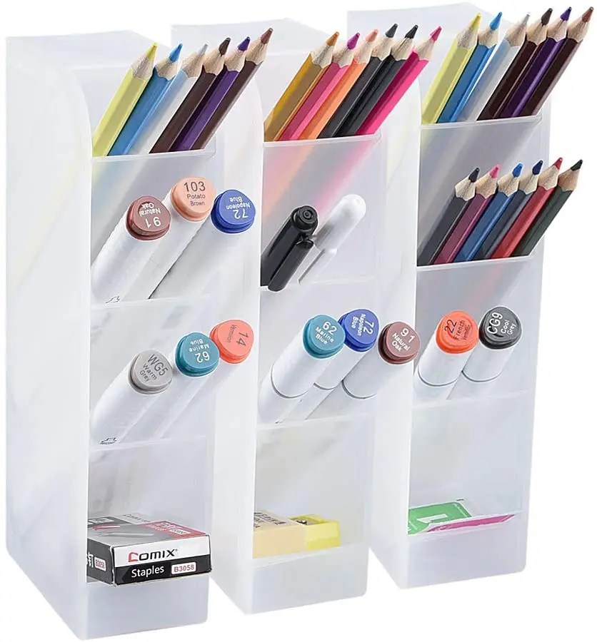 Большой настольный органайзер для ручек, органайзер для хранения для офиса, школы, товары для дома, полупрозрачный белый держатель для руче... 
Большой настольный органайзер для ручек, органайзер для хранения для офиса, школы, товары для дома, полупрозрачный белый держатель для руче...