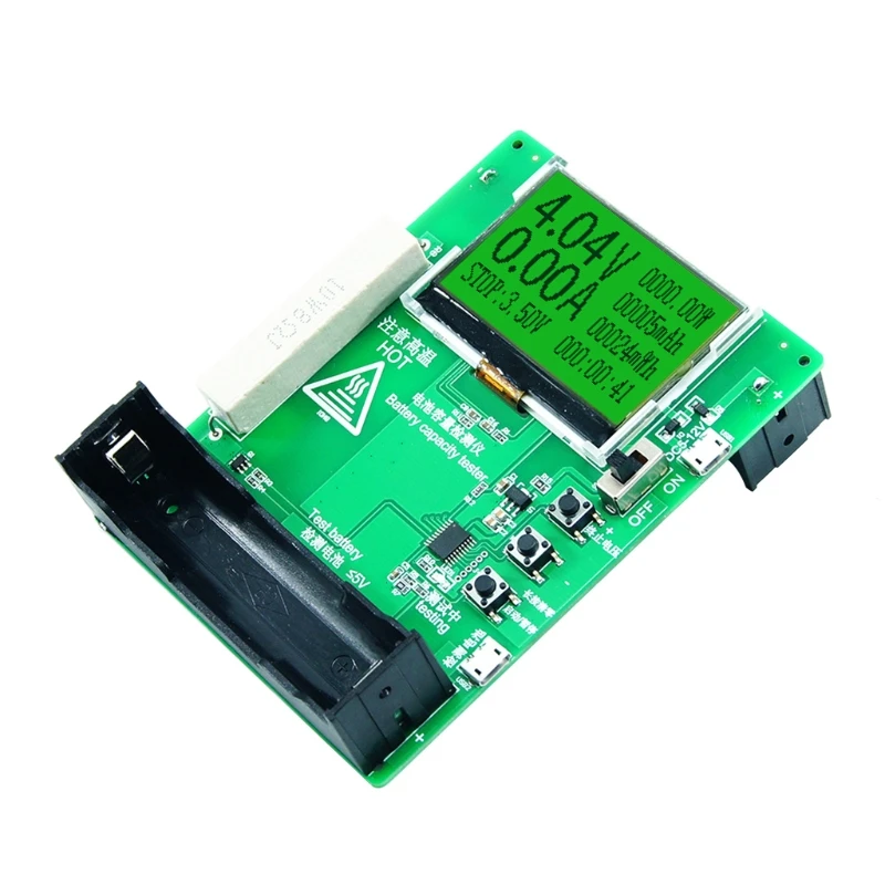 X7AB 18650 Lithium Battery Capacity Tester MAh MWh Power Bank Detector Module 128X64 LCD Battery Capacity test 0~9999mAh
X7AB 18650 Lithium Battery Capacity Tester MAh MWh Power Bank Detector Module 128X64 LCD Battery Capacity test 0~9999mAh