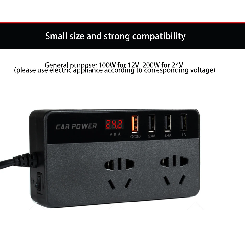 Car Charger 150W 12V To 220V Car Inverter Multi-Function Car Power Converter Socket Charger
Car Charger 150W 12V To 220V Car Inverter Multi-Function Car Power Converter Socket Charger