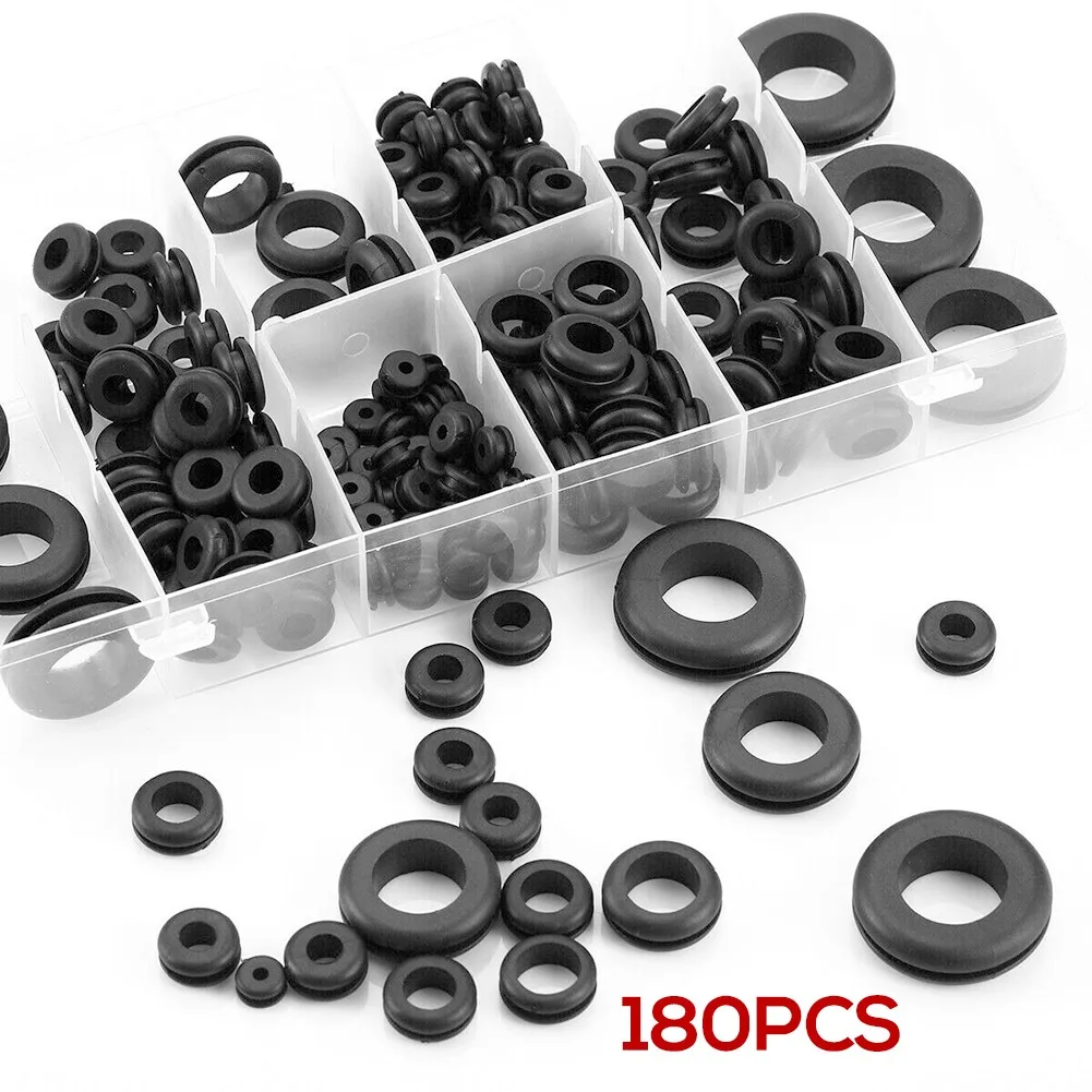 180pcs Boxed Rubber Retaining Ring Grommet Assortment Kit Set Firewall Hole Electrical Wiring Gasket Hardware Gaskets
180pcs Boxed Rubber Retaining Ring Grommet Assortment Kit Set Firewall Hole Electrical Wiring Gasket Hardware Gaskets