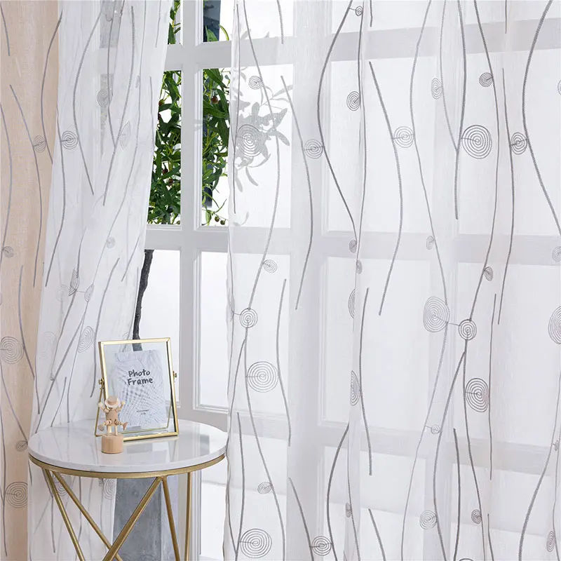 Modern Embroidered Sheer Curtains for Living Room Striped Tulle Window Curtain For Bedroom Kitchen Voile Curtains Drapes Blinds
Modern Embroidered Sheer Curtains for Living Room Striped Tulle Window Curtain For Bedroom Kitchen Voile Curtains Drapes Blinds