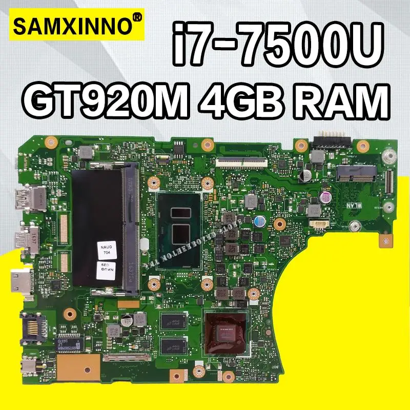 Для For Asus X556U X556UV X556UV основная плата X556UB X556UR материнская плата для ноутбука i7-7500U REV: 3,0 GT920M 2 ГБ с памятью 4 ГБ
Для For Asus X556U X556UV X556UV основная плата X556UB X556UR материнская плата для ноутбука i7-7500U REV: 3,0 GT920M 2 ГБ с памятью 4 ГБ