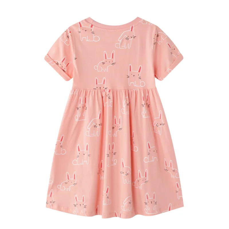 Dresses For Girls Rabbit Pink Dress 100% Pure European And American Cute Children's Summer Short Sleeve A-Line Children's 0-7T
Dresses For Girls Rabbit Pink Dress 100% Pure European And American Cute Children's Summer Short Sleeve A-Line Children's 0-7T
