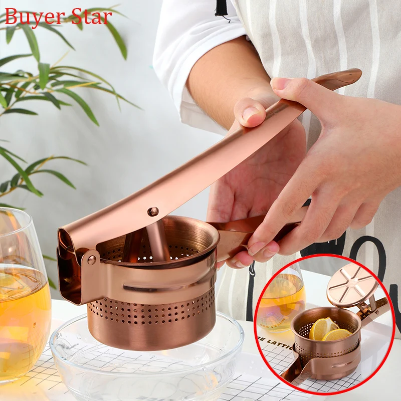 1pcs Gold Metal Lemon Squeezer Stainless Steel Orange Juicer Fruit Juice Reamers Fast Handle Press Multifunctional Kitchen Tools
1pcs Gold Metal Lemon Squeezer Stainless Steel Orange Juicer Fruit Juice Reamers Fast Handle Press Multifunctional Kitchen Tools