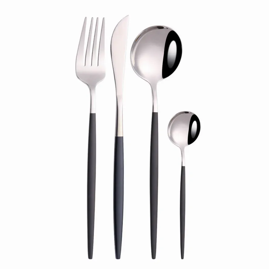 Black Silver Fork Spoon Knife Stainless Steel Cutlery Set Tableware Chopsticks Dinnerware Set Silverware Tea Spoon Flatware Set
Black Silver Fork Spoon Knife Stainless Steel Cutlery Set Tableware Chopsticks Dinnerware Set Silverware Tea Spoon Flatware Set