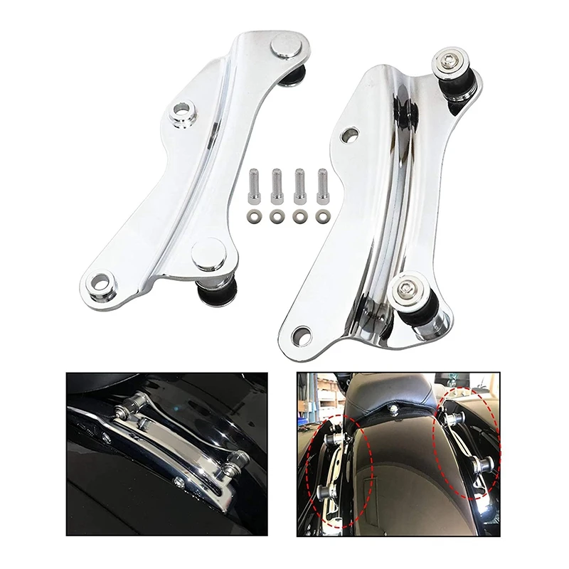 Motorcycle 4-Point Docking Hardware Kit Backrest Mounting Kit for Touring Street Glide Road King 2014-2020 Silver
Motorcycle 4-Point Docking Hardware Kit Backrest Mounting Kit for Touring Street Glide Road King 2014-2020 Silver
