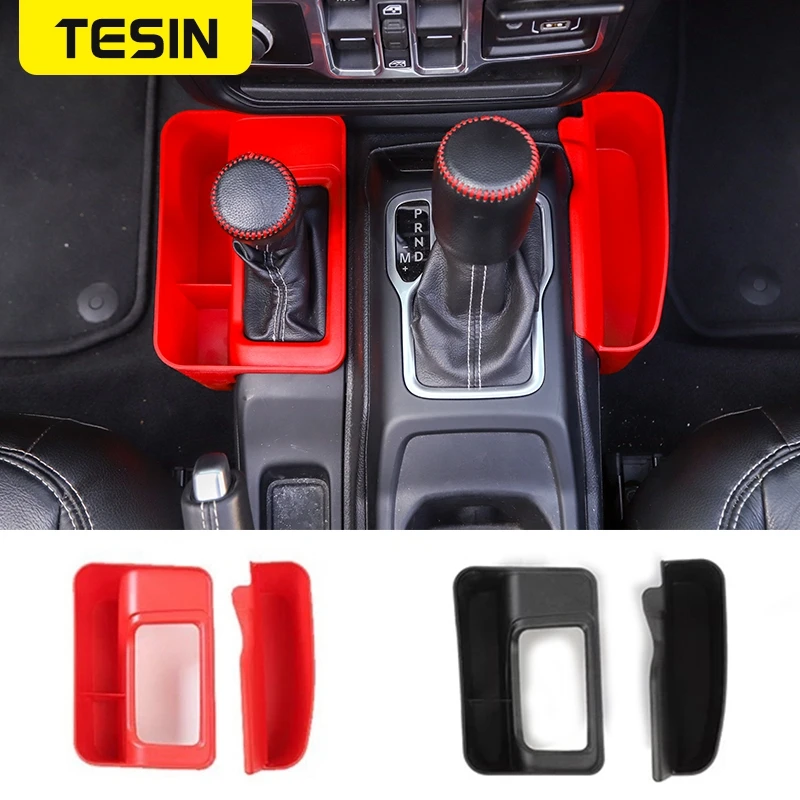 TESIN Car Gear Shift Side Storage Box Tray Holder For Jeep Wrangler JL Gladiator JT Car Console Storage Box accessories 2pcs
TESIN Car Gear Shift Side Storage Box Tray Holder For Jeep Wrangler JL Gladiator JT Car Console Storage Box accessories 2pcs