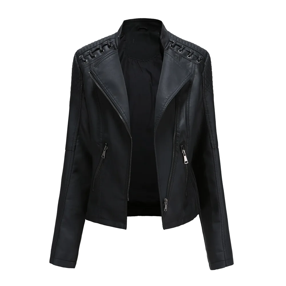 New Spring and Autumn Jackets Short Slim Thin Leather Coat Women's Motorcycle Clothing
New Spring and Autumn Jackets Short Slim Thin Leather Coat Women's Motorcycle Clothing