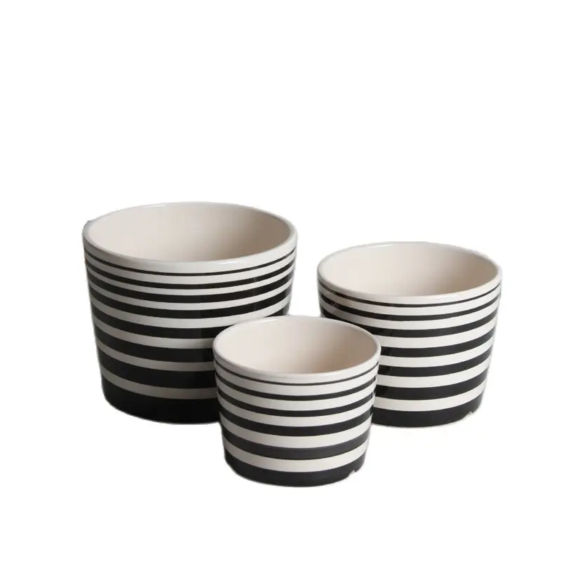 Pastoral Ins Stripe Ceramic Round Flower Pot Creative Indoor Balcony Desktop Green Plant Bonsai Pot Home Gardening Decoration
Pastoral Ins Stripe Ceramic Round Flower Pot Creative Indoor Balcony Desktop Green Plant Bonsai Pot Home Gardening Decoration