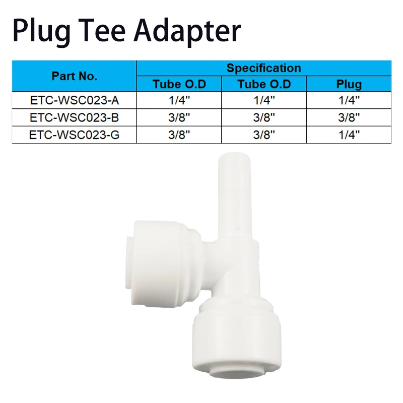 1/4" 3/8" OD Tube Pushfit Fitting 1/4" 3/8" Plug Tee Adapter Connector Quick Fitting Aquarium Reverse Osmosis RO Water Dispenser
1/4" 3/8" OD Tube Pushfit Fitting 1/4" 3/8" Plug Tee Adapter Connector Quick Fitting Aquarium Reverse Osmosis RO Water Dispenser
