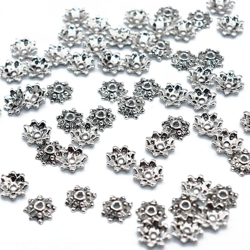 200pcs/lot Ancient silver color End Beads Caps Bead Caps Tibetan Silver Plated Flower beads Cap Charms For Jewelry Making 8mm
200pcs/lot Ancient silver color End Beads Caps Bead Caps Tibetan Silver Plated Flower beads Cap Charms For Jewelry Making 8mm