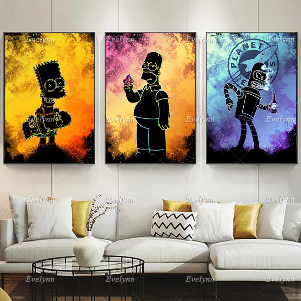Bart Simpsons Cartoon Poster And Prints Nordic Modern Living Room Decor Canvas Wall Art Prints Children Room Decor Painting
Bart Simpsons Cartoon Poster And Prints Nordic Modern Living Room Decor Canvas Wall Art Prints Children Room Decor Painting