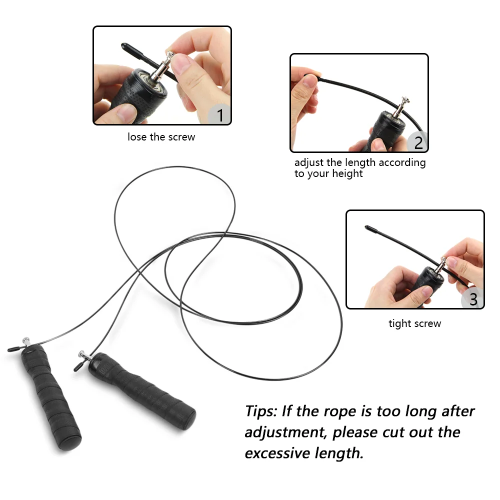 Sports Adjustable Jump Rope Nonslip Handle Skipping Rope Fitness Skip Workout Equipments Home Gym Equipment
Sports Adjustable Jump Rope Nonslip Handle Skipping Rope Fitness Skip Workout Equipments Home Gym Equipment