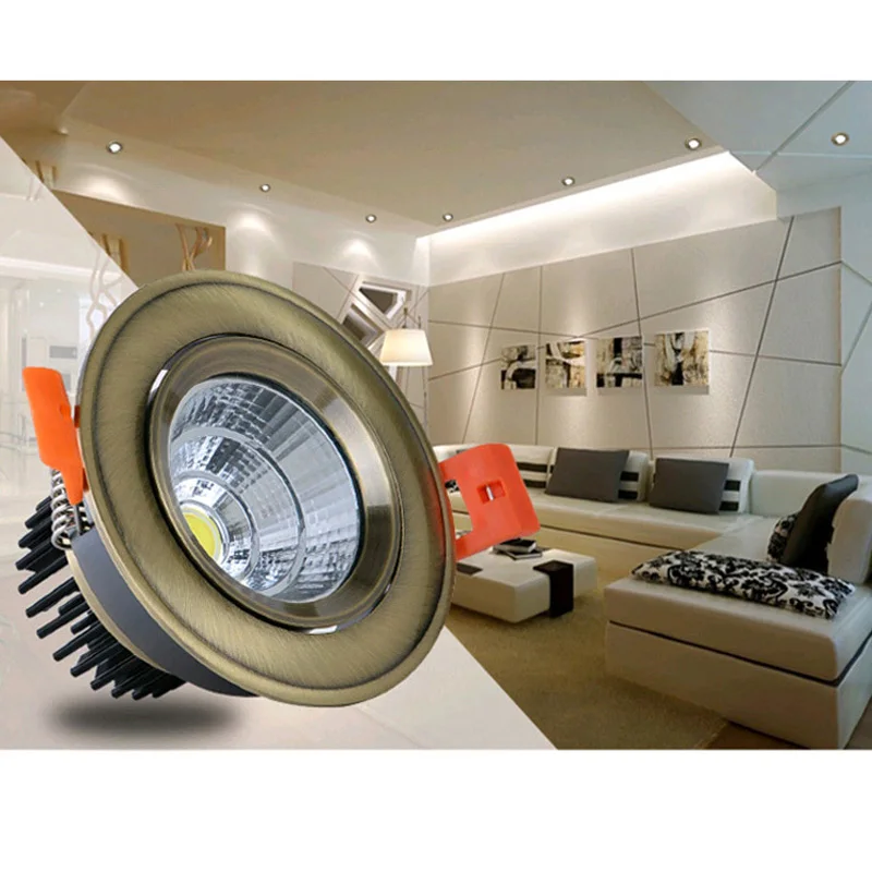 LED Bronze Copper Dimmable COB downlight 3W 5W 7W 10W 12W Ceiling Lamp Recessed Spotlight Lamp Indoor light AC110V 220V
LED Bronze Copper Dimmable COB downlight 3W 5W 7W 10W 12W Ceiling Lamp Recessed Spotlight Lamp Indoor light AC110V 220V
