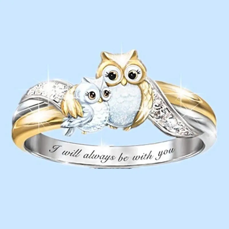 I Will Always Be with You Rings for Women Girls Fashion Cute Mother Kids Owl Rings AAA Crystal Ring Jewelry Birthday Gifts
I Will Always Be with You Rings for Women Girls Fashion Cute Mother Kids Owl Rings AAA Crystal Ring Jewelry Birthday Gifts