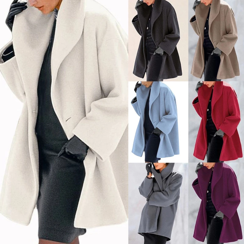 Autumn And Winter Loose Office Coats And Jackets Women Casual Solid Windbreakers Long Sleeve Outerwear Tops Abrigos Para Mujer
Autumn And Winter Loose Office Coats And Jackets Women Casual Solid Windbreakers Long Sleeve Outerwear Tops Abrigos Para Mujer