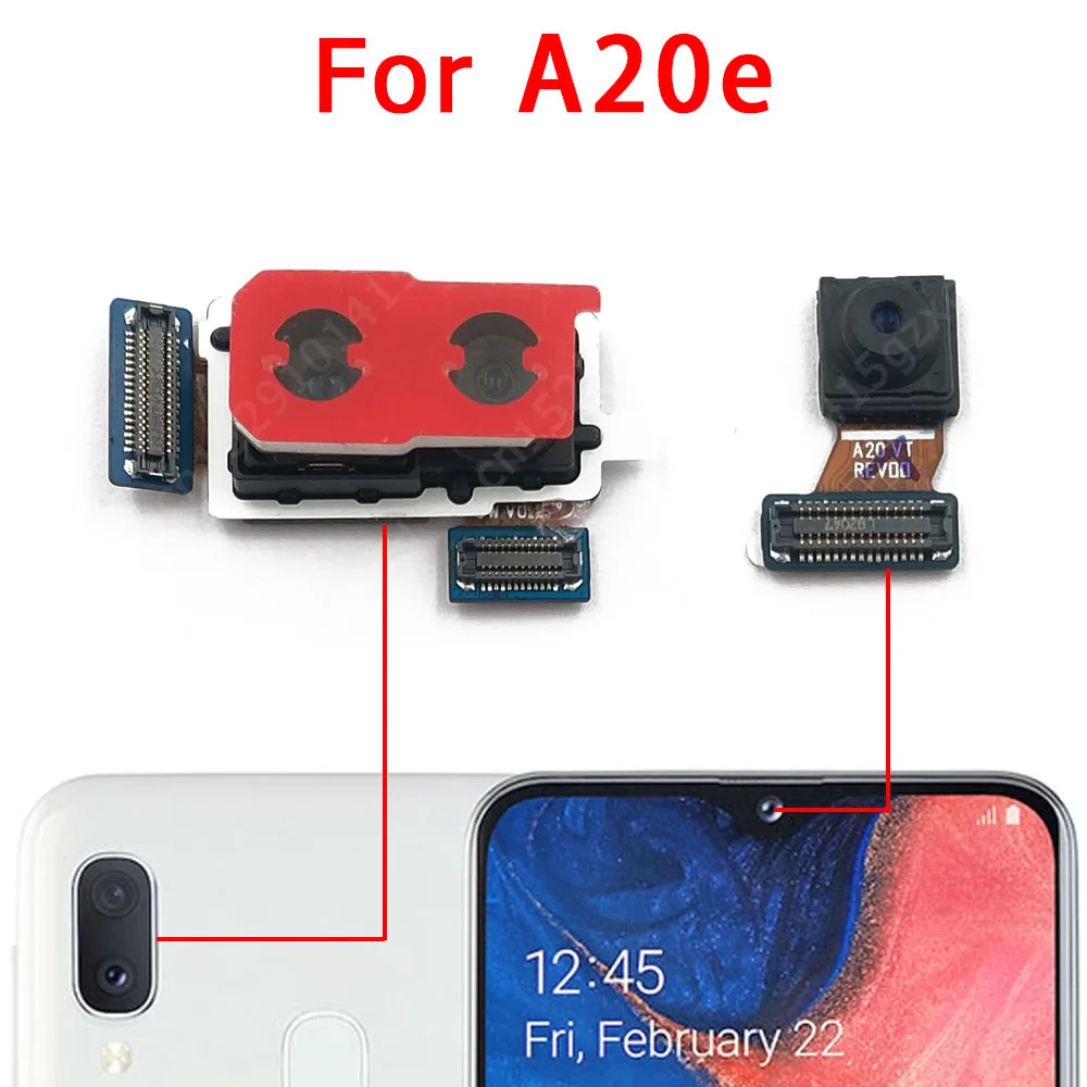 Original Front Rear Back View Camera For Samsung Galaxy A20e A202 Main Facing Frontal Camera Module Flex Replacement Spare Parts
Original Front Rear Back View Camera For Samsung Galaxy A20e A202 Main Facing Frontal Camera Module Flex Replacement Spare Parts