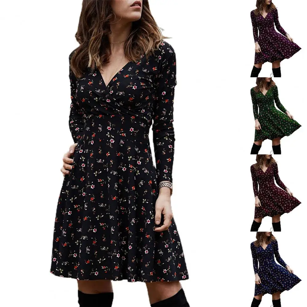 2021 Newest Fashion Women Deep V Neck Long Sleeve Waist Tight Large Hem Floral Print Mini Dress For Female
2021 Newest Fashion Women Deep V Neck Long Sleeve Waist Tight Large Hem Floral Print Mini Dress For Female