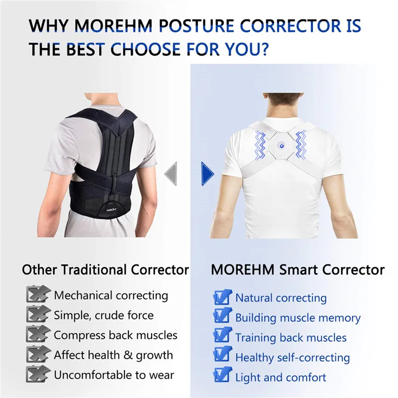 Smart Back Posture Corrector Aptoco Adjustable Back Intelligent Brace Support Belt Shoulder Training Belt Correction Spine Back
Smart Back Posture Corrector Aptoco Adjustable Back Intelligent Brace Support Belt Shoulder Training Belt Correction Spine Back