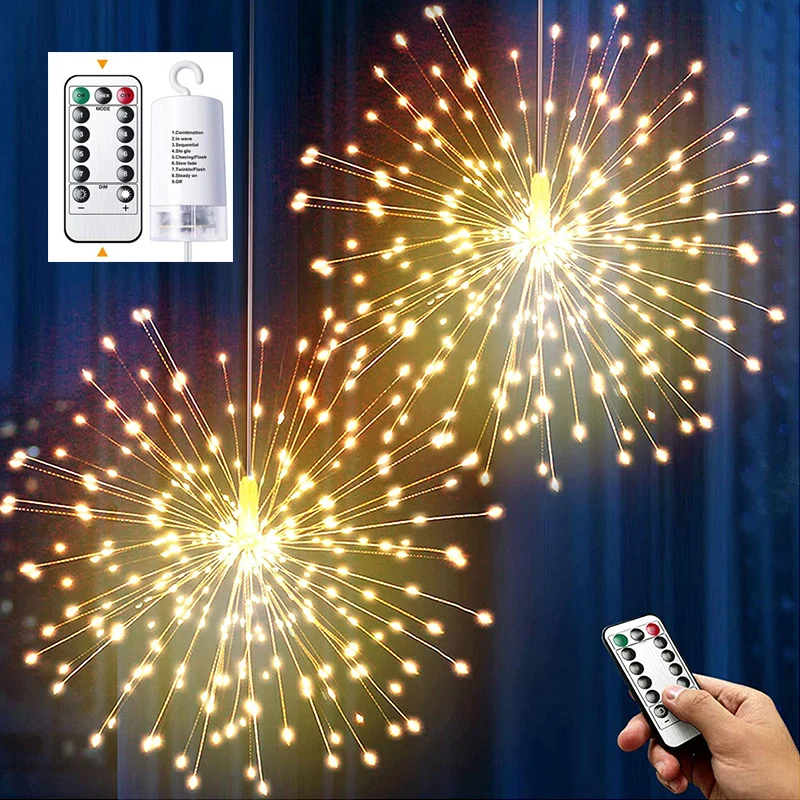 200LED Firework Lights Starburst Fairy Lights Copper Wire Lights 8 Modes Hanging Christmas Lights for Party Patio Bedroom Decor
200LED Firework Lights Starburst Fairy Lights Copper Wire Lights 8 Modes Hanging Christmas Lights for Party Patio Bedroom Decor
