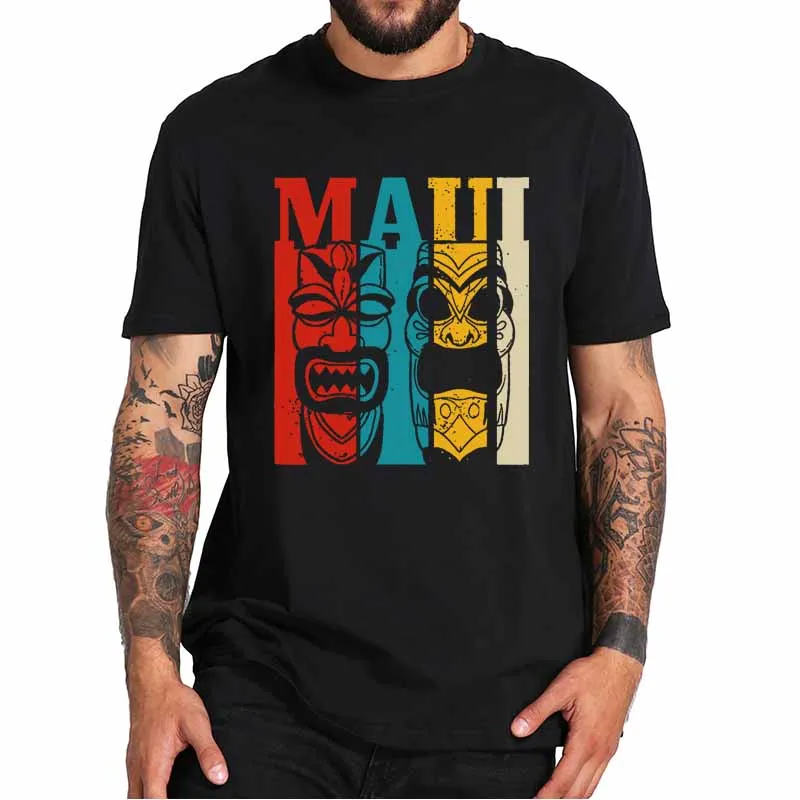 Hawaiian Tiki Totem T Shirt Aloha Gift T-Shirt Vintage Retro Style 100% Cotton Breathable EU Size Tee Tops
Hawaiian Tiki Totem T Shirt Aloha Gift T-Shirt Vintage Retro Style 100% Cotton Breathable EU Size Tee Tops