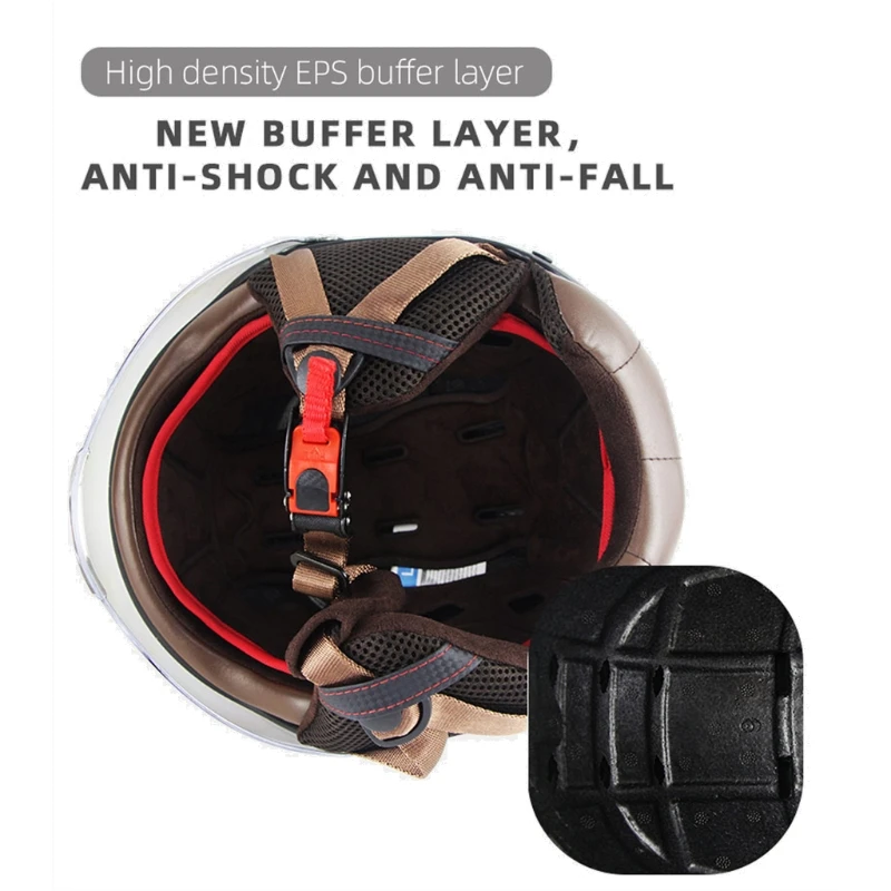 Electric Motorcycle Helmets Half Face ABS Helmet With Lens Scooter Motor Crash Helmet for Women/Men
Electric Motorcycle Helmets Half Face ABS Helmet With Lens Scooter Motor Crash Helmet for Women/Men