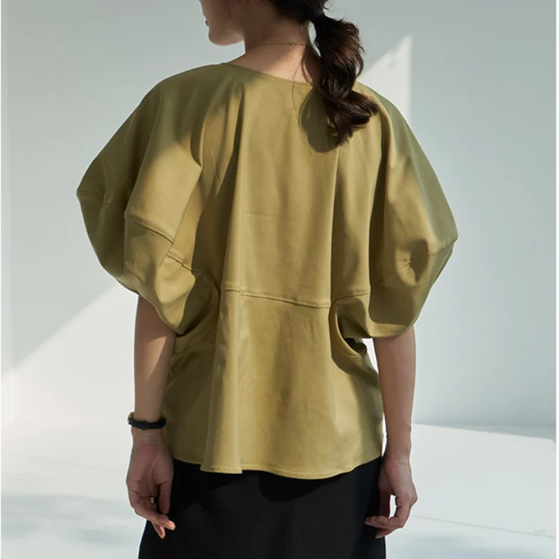 2020 Spring New Korean Urban Casual Loose Women's T-shirt Lantern Short Sleeve Round Neck Top Simple Solid Office Lady Tops
2020 Spring New Korean Urban Casual Loose Women's T-shirt Lantern Short Sleeve Round Neck Top Simple Solid Office Lady Tops