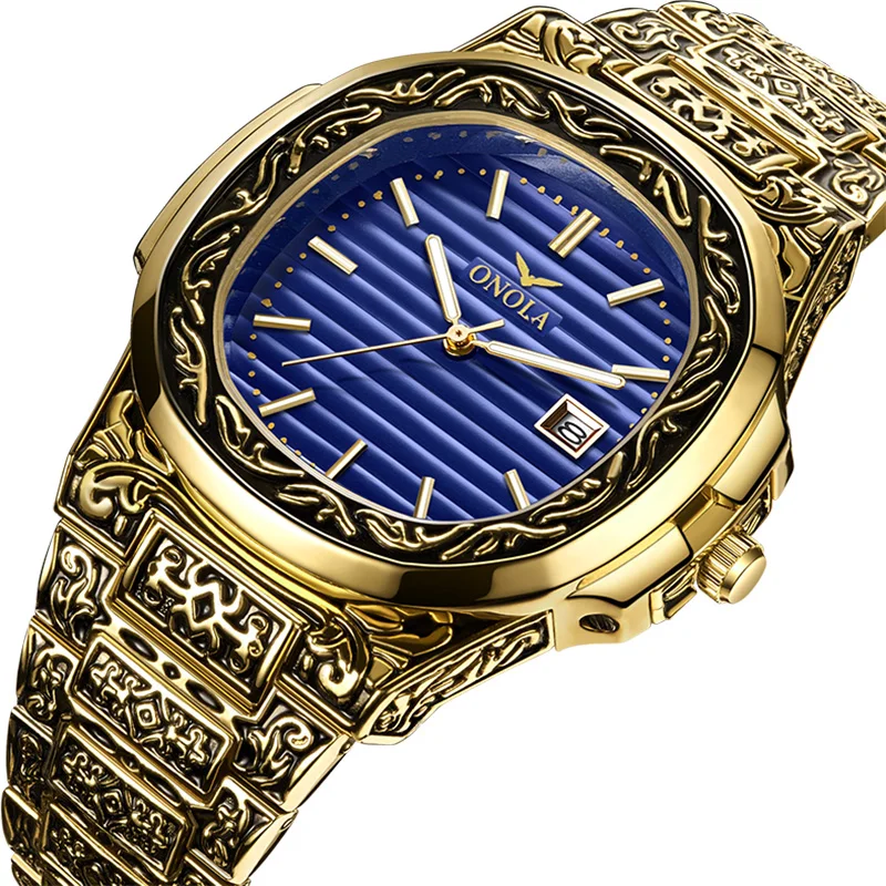 Fashion quartz watch men Brand ONOLA luxury Retro golden stainless steel watch men gold mens watch reloj hombre
Fashion quartz watch men Brand ONOLA luxury Retro golden stainless steel watch men gold mens watch reloj hombre
