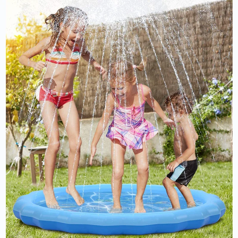 2021 New 170cm Water Spray Game Mat Splash Water Toy Mat Summer Children Outdoor Lawn Splash Water Thickened Mat In Stock
2021 New 170cm Water Spray Game Mat Splash Water Toy Mat Summer Children Outdoor Lawn Splash Water Thickened Mat In Stock