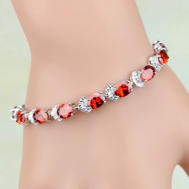 Red Cubic Zirconia White Zircon 925 Sterling Silver Jewelry Charm Bracelet Christmas Gifts For Women Free Gifts Box
Red Cubic Zirconia White Zircon 925 Sterling Silver Jewelry Charm Bracelet Christmas Gifts For Women Free Gifts Box