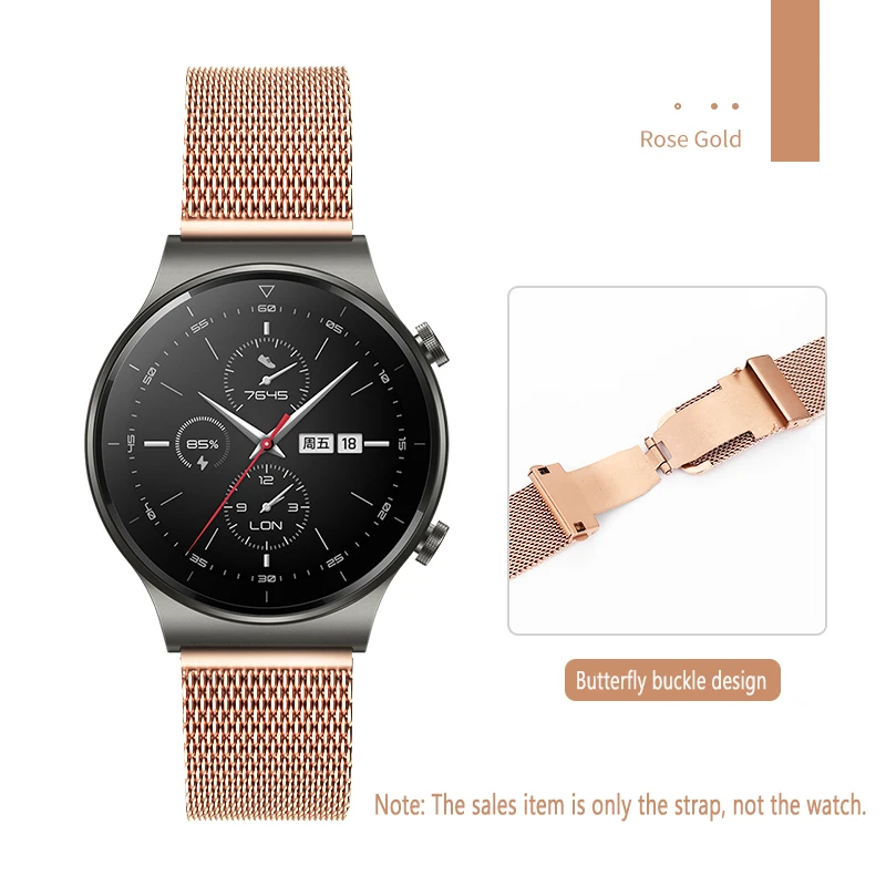 16/18/20/22mm Bracelet For HUAWEI Watch GT 2 Pro Strap 2e For Samsung Galaxy Watch Gear S3 Milanese Wristband For Magic Watch 2
16/18/20/22mm Bracelet For HUAWEI Watch GT 2 Pro Strap 2e For Samsung Galaxy Watch Gear S3 Milanese Wristband For Magic Watch 2