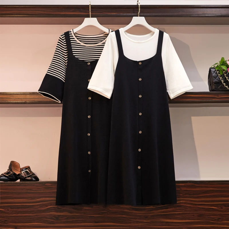 Fat Mm Autumn Dress With Large Size And Slim Seven-sleeve Knitted Shirt + Sling Skirt For Aging Reduction
Fat Mm Autumn Dress With Large Size And Slim Seven-sleeve Knitted Shirt + Sling Skirt For Aging Reduction