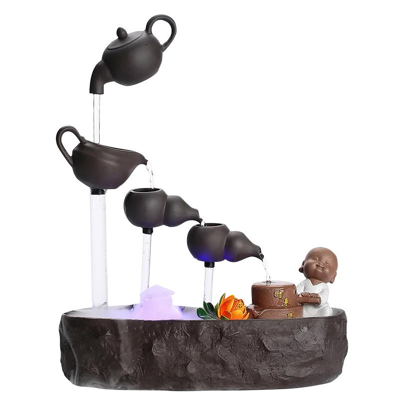 220V Zen Chinese Lucky Feng Shui Fountains Home Decor Indoor Water Fountain Tabletop Waterfall Purple Clay Craft Humidifier Gift
220V Zen Chinese Lucky Feng Shui Fountains Home Decor Indoor Water Fountain Tabletop Waterfall Purple Clay Craft Humidifier Gift