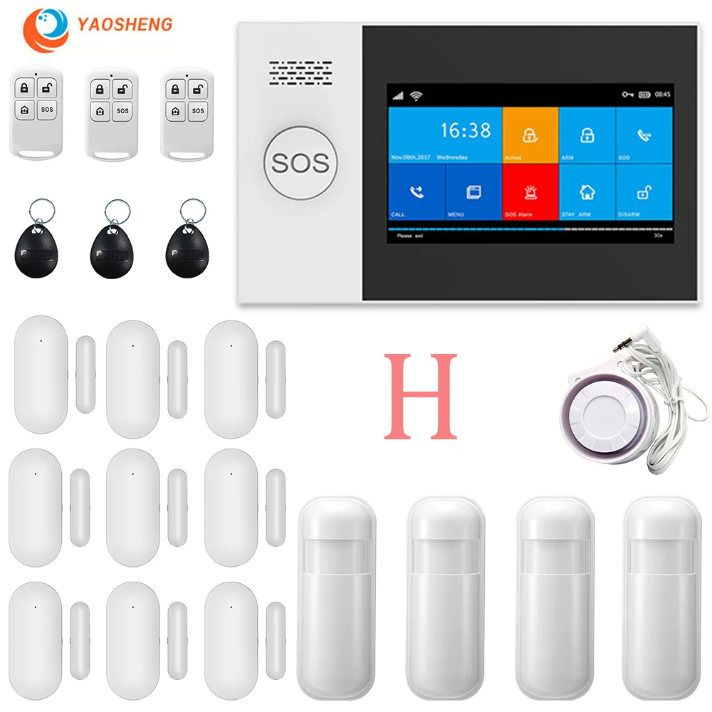 PG-107 TUYA WIFI GSM Wireless Home Security Alarm System 4.3 Inch Screen App Remote Control For Wired Wifi House Alarm Kit
PG-107 TUYA WIFI GSM Wireless Home Security Alarm System 4.3 Inch Screen App Remote Control For Wired Wifi House Alarm Kit