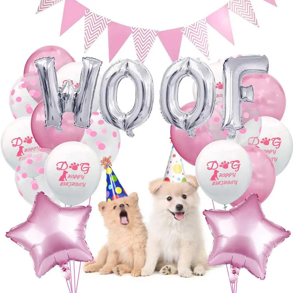 Happy Birthday Banners Set Pet Birthday Party Theme Aluminum Foil Balloon Decoration For Home Dogs Cats Supplies WOOF Letter
Happy Birthday Banners Set Pet Birthday Party Theme Aluminum Foil Balloon Decoration For Home Dogs Cats Supplies WOOF Letter