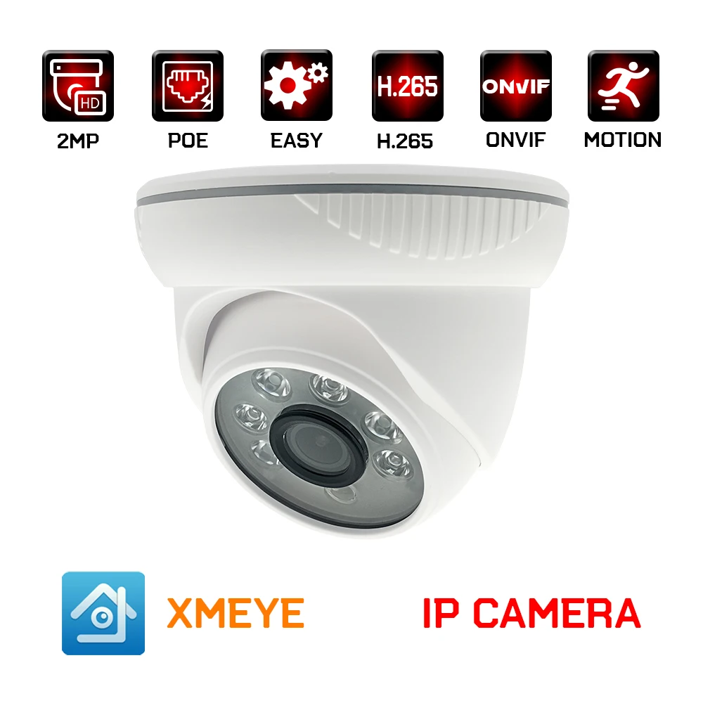 

3MP 4MP POE IP camera h. 265 indoor plastic dome CCTV video surveillance security camera infrared night vision 1080P onvif XMEYE