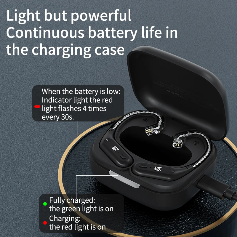 KZ AZ09 HD Bluetooth 5.2 ушной крюк гарнитура Кабель HIFI беспроводной обновленный кабель с