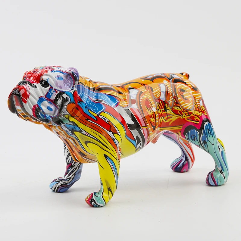 Painting Graffiti English Bulldog Resin Crafts Nordic Home Decoration Creative Wine Cabinet Office Decor Resin Crafts Ornament 
Painting Graffiti English Bulldog Resin Crafts Nordic Home Decoration Creative Wine Cabinet Office Decor Resin Crafts Ornament