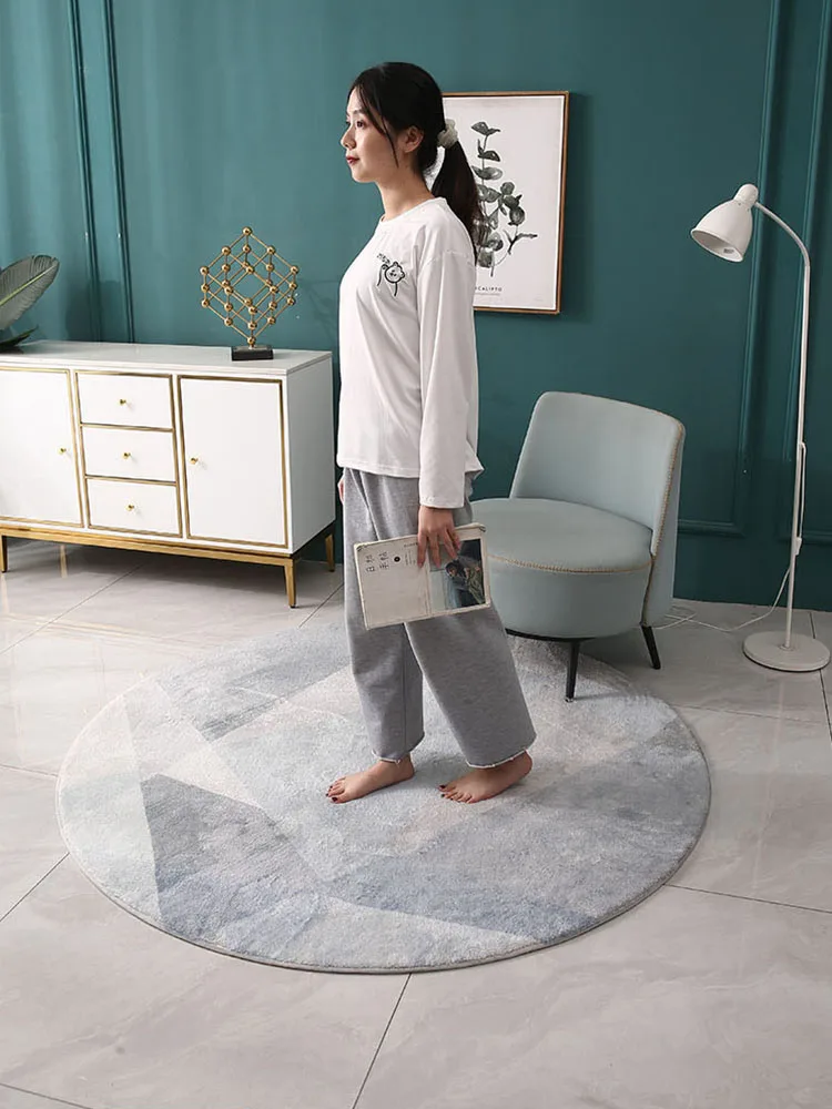 Modern Grey Round Carpet Living Room Simple Anti Slip Floor Mats Nordic Fluffy Carpet Bedroom Soft Rug Carpets Kid Room Decor
Modern Grey Round Carpet Living Room Simple Anti Slip Floor Mats Nordic Fluffy Carpet Bedroom Soft Rug Carpets Kid Room Decor