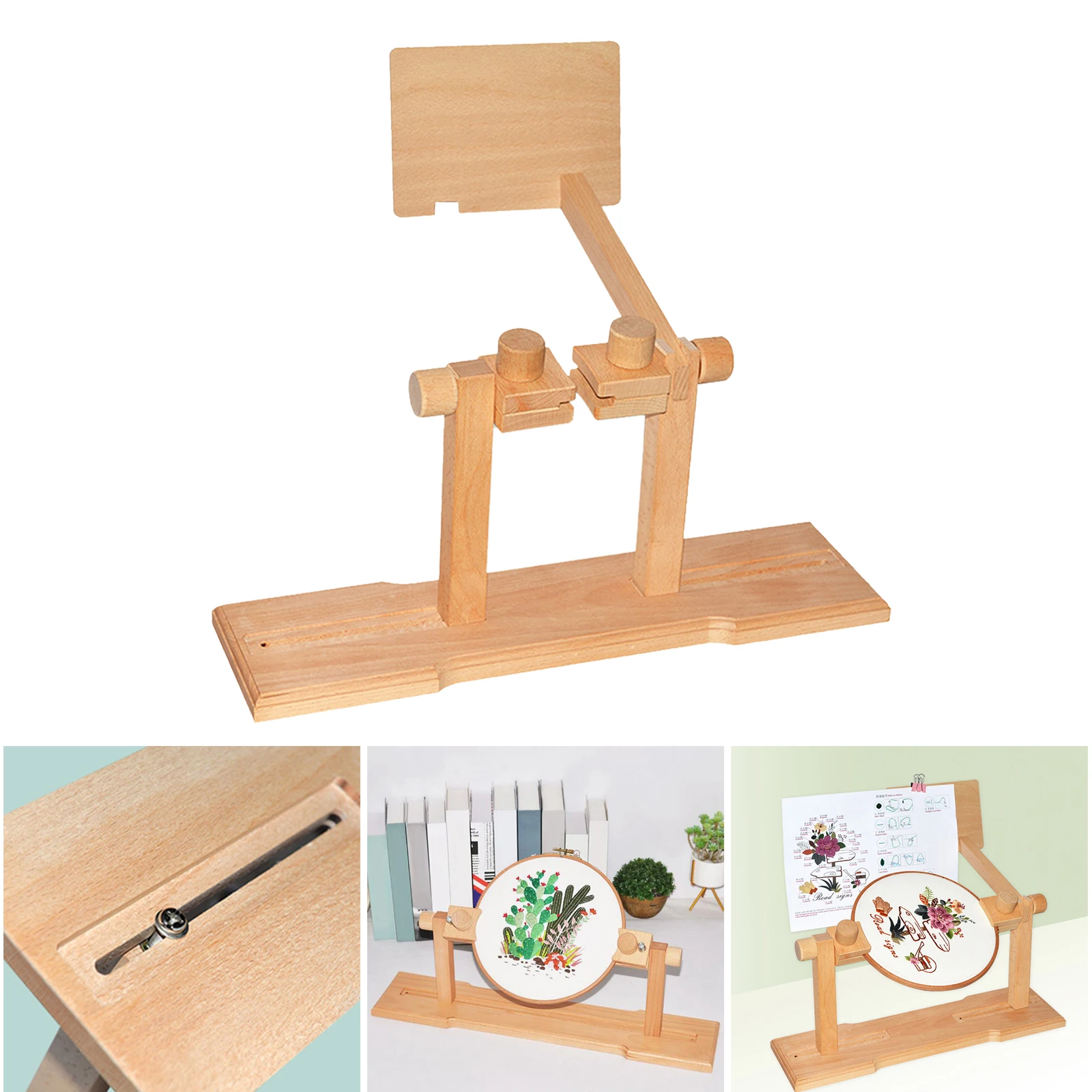 Sewing Tool Wooden Embroidery Hoop Adjustable DIY Desktop Stand Cross Stitch Support Rack Frames for Mother Gifts
Sewing Tool Wooden Embroidery Hoop Adjustable DIY Desktop Stand Cross Stitch Support Rack Frames for Mother Gifts