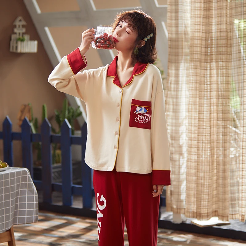 Women Sleepwear Cotton Spring Nighty Lapel Loose Version Pajama set Plus Size 3XL Intensification Pyjamas Fall Nightgown
Women Sleepwear Cotton Spring Nighty Lapel Loose Version Pajama set Plus Size 3XL Intensification Pyjamas Fall Nightgown