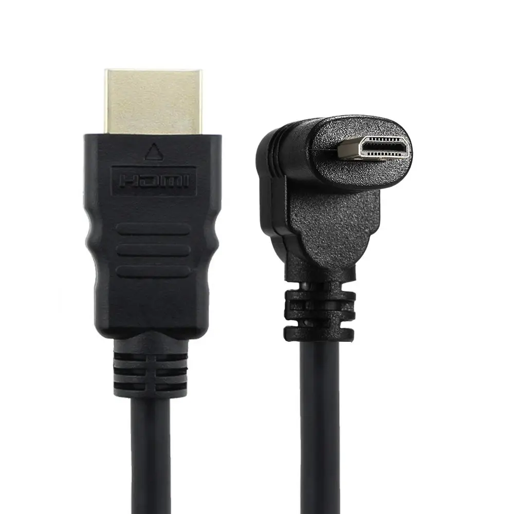 90 Degree Up & Down Angled Micro HDMI-Compatible to HDMI-Compatible Male HDTV Cable for Tablet & Camera 30cm
90 Degree Up & Down Angled Micro HDMI-Compatible to HDMI-Compatible Male HDTV Cable for Tablet & Camera 30cm
