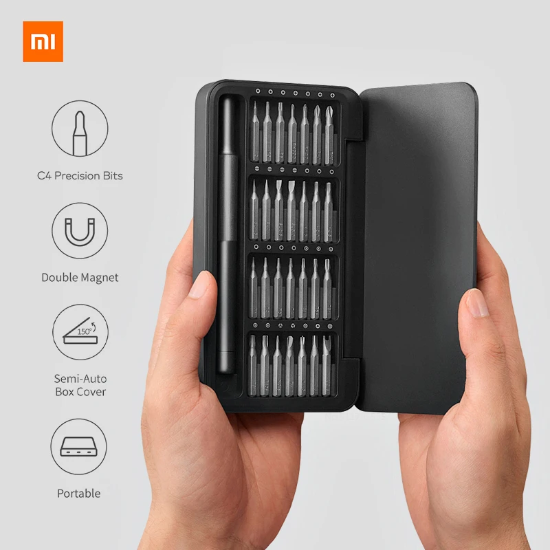 Набор прецизионных отверток Xiaomi HOTO 28 в 1, Многофункциональный ручной инструмент, набор отверток, магнитная алюминиевая коробка для домашнег...
Набор прецизионных отверток Xiaomi HOTO 28 в 1, Многофункциональный ручной инструмент, набор отверток, магнитная алюминиевая коробка для домашнег...
