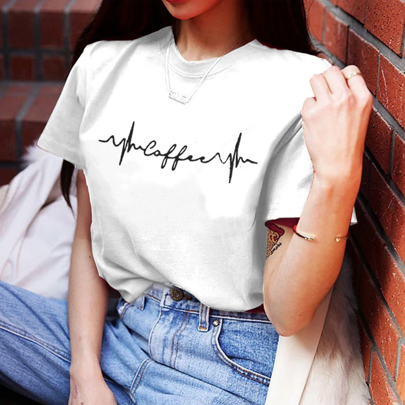 2021 New Electrocardiogram Printed Women T-Shirts Casual Tee Tops Summer Short Sleeve Female T shirt Women Clothing
2021 New Electrocardiogram Printed Women T-Shirts Casual Tee Tops Summer Short Sleeve Female T shirt Women Clothing