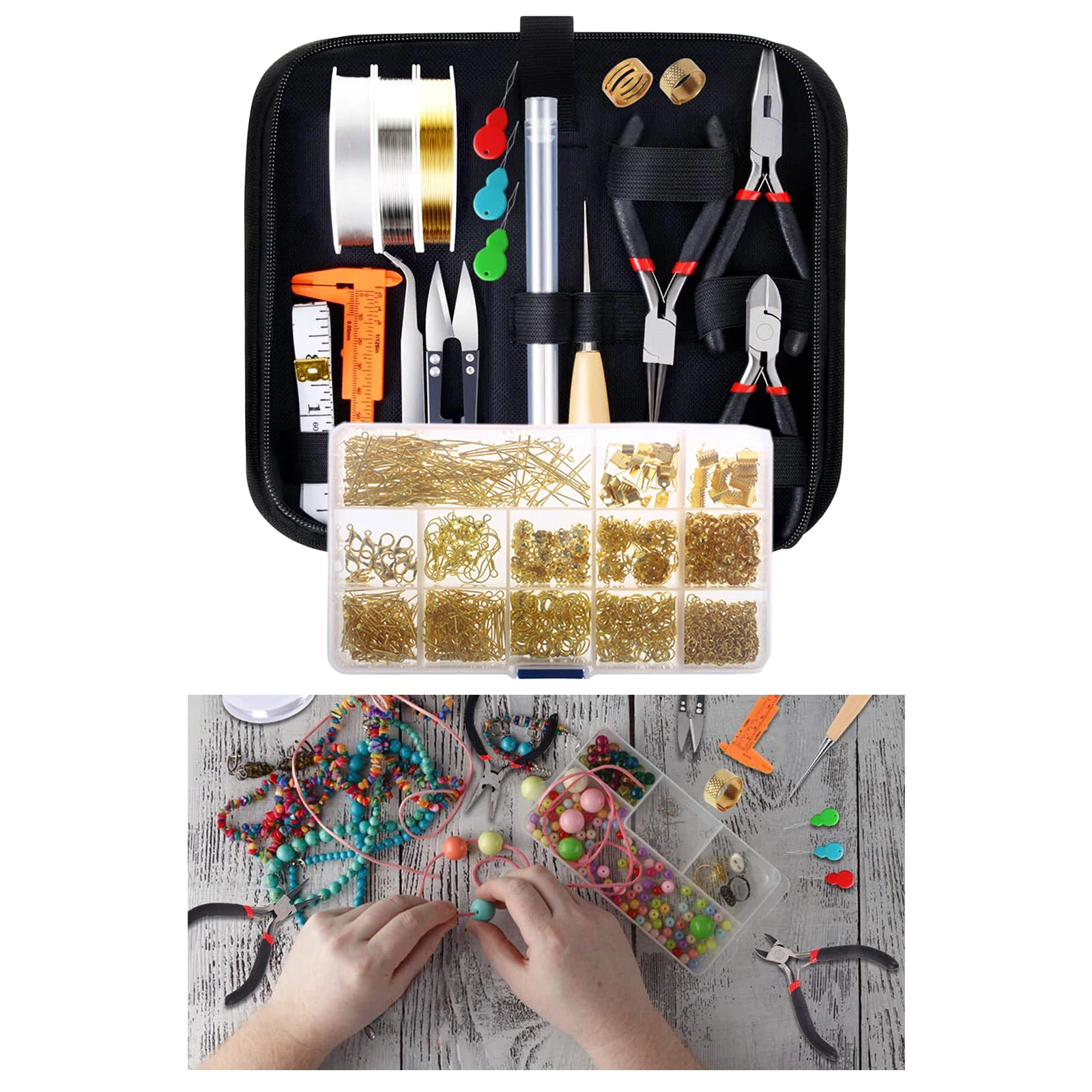 Jewelry Making Tool Kits Pliers Set With Round Nose Plier Side Cutting Plier Awl Scissor Tweezers Beading Jewelry Finding
Jewelry Making Tool Kits Pliers Set With Round Nose Plier Side Cutting Plier Awl Scissor Tweezers Beading Jewelry Finding
